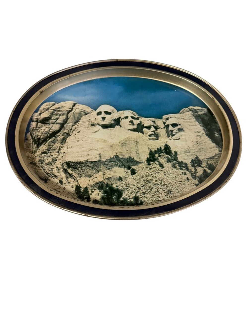 Vintage Guildcraft Mount Rushmore Shrine of Democracy Limited Edition Metal Tray